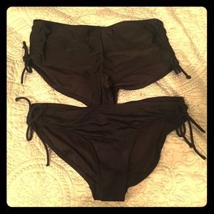 BUNDLE Two Black Swim Bottoms
